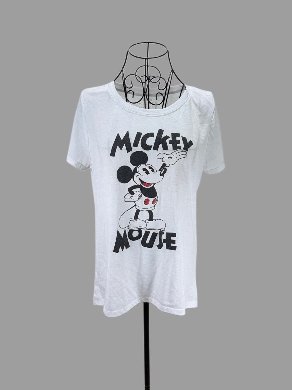 Disney Steamboat Willie Mickey Mouse Women’s L White Graphic Tee Retro